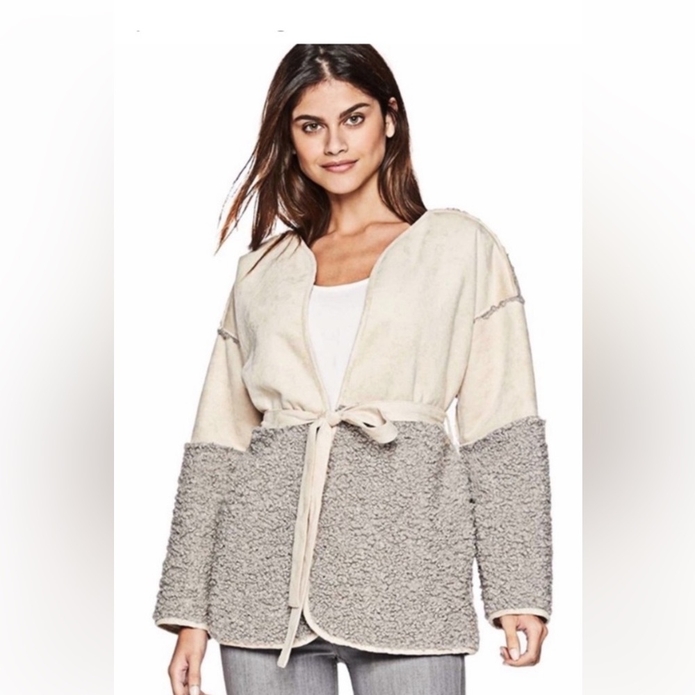 NWT- Lucky Brand Sherpa Faux Suede Jacket